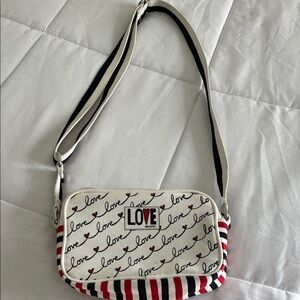 BRIGHTON Love Patterned Crossbody Bag - Black, Red, White